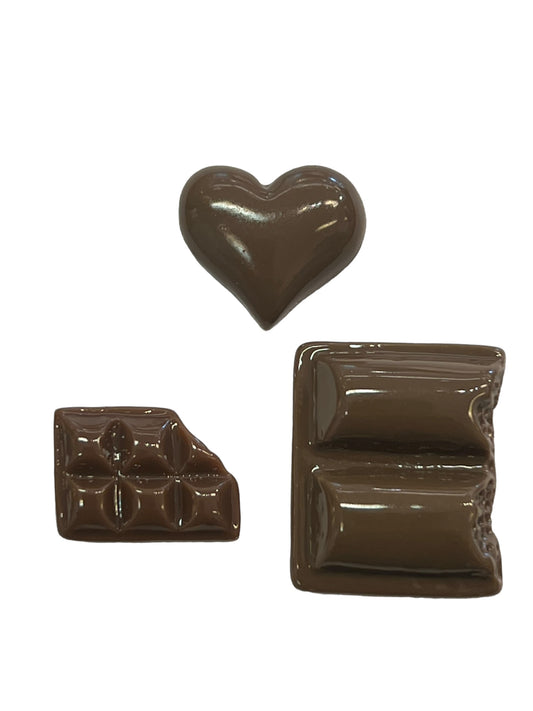 Charms / miniatyr - sjokoladebiter 3stk
