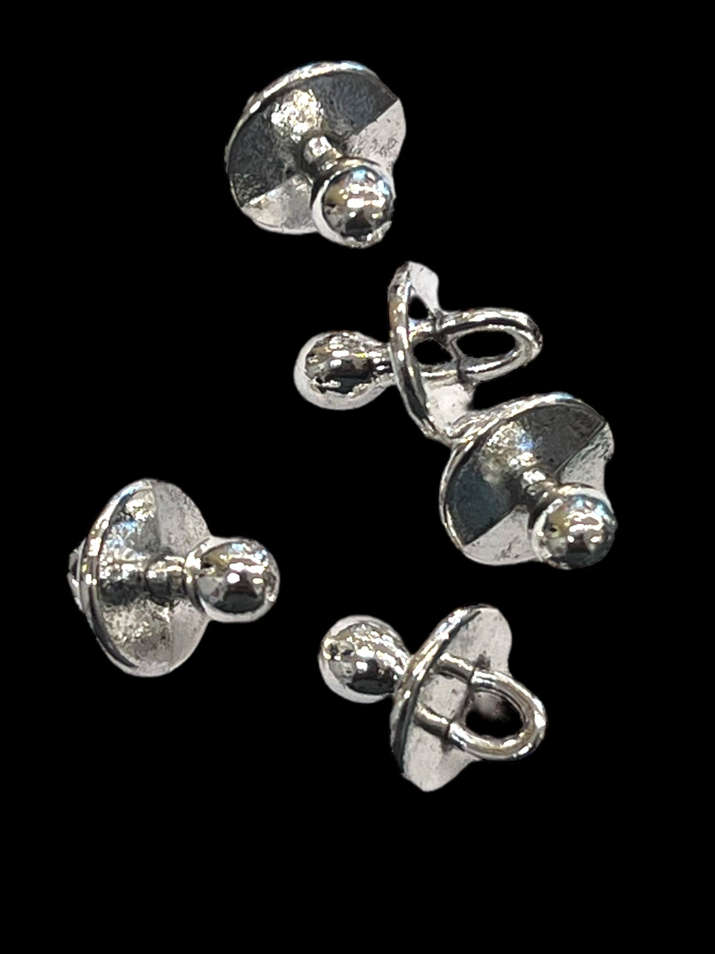 Charms - miniatyr - metallcharms - smokk / sutt 5 stk