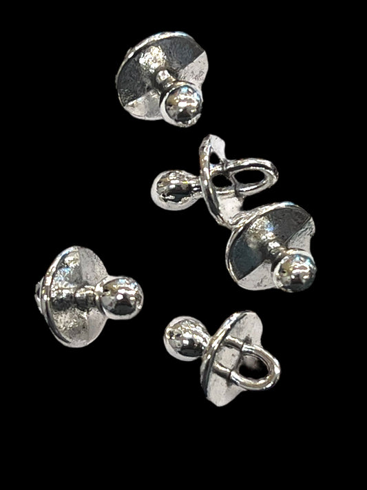 Charms - miniatyr - metallcharms - smokk / sutt 5 stk