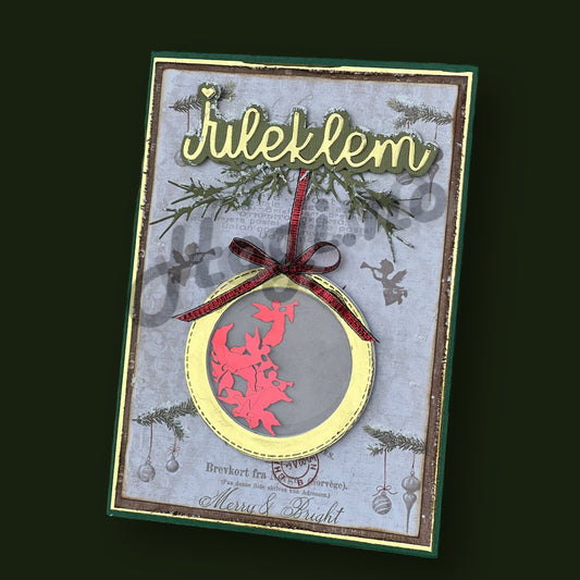 Hobbypakke/ hobbykit - Ristekort julekule