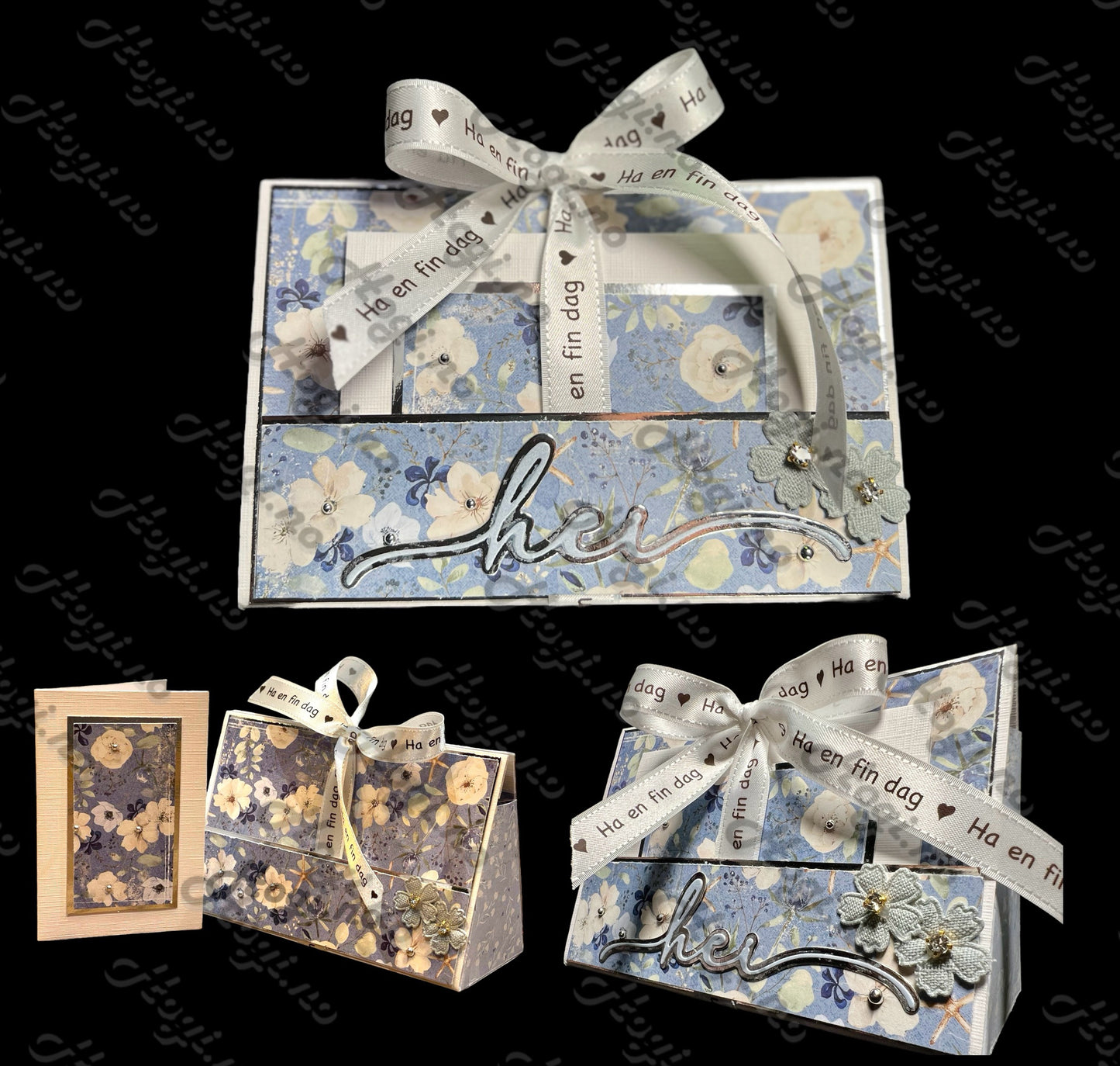 Hobbypakke " Gaveboks med kort/ tag "