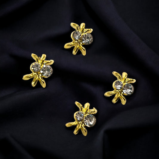 Charms - miniatyr - metallcharms - edderkopp med bling