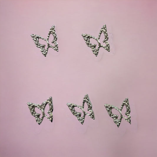 Charms - miniatyr - metallcharms - sommerfugl