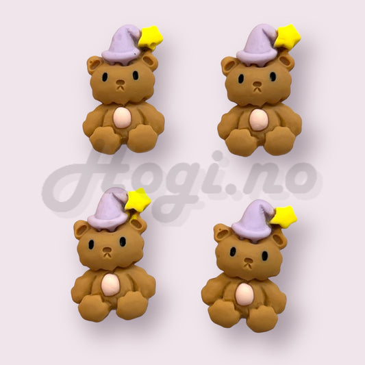 Charms - miniatyr - Teddybjørn / kosebamse m/lue