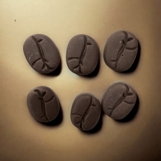 Charms - miniatyr - kaffe bønner 6 stk