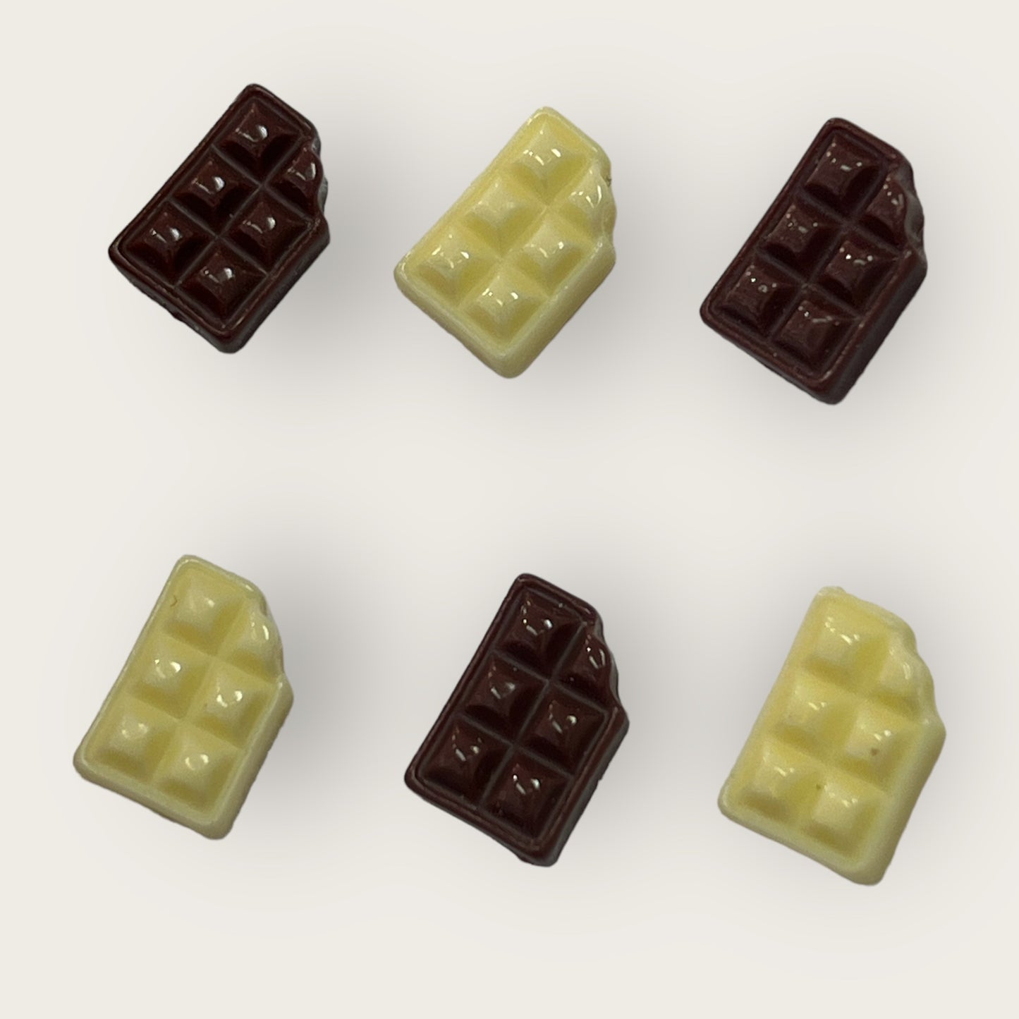 Charms - miniatyr - mini sjokoladeplater   6 stk