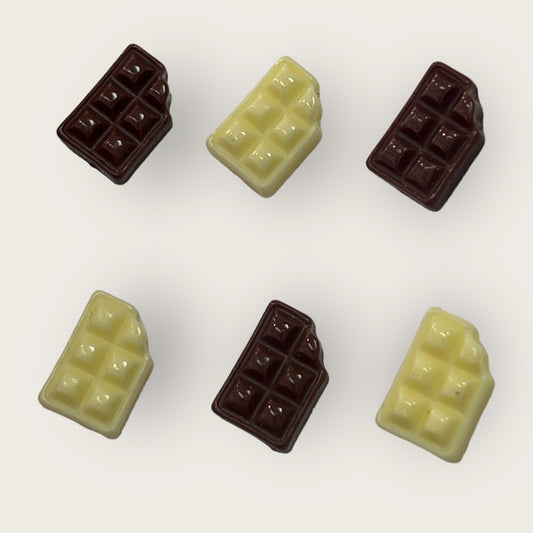 Charms - miniatyr - mini sjokoladeplater 6 stk