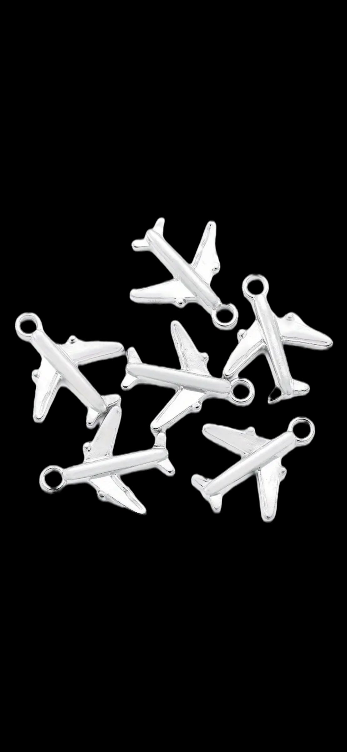 Chams - miniatyr - fly / airplane metallcharms med oppheng- velg farge
