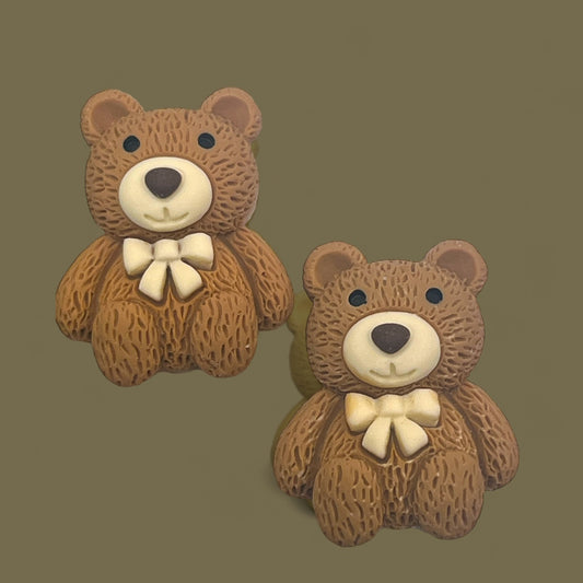 Charms - miniatyr - Teddybjørn / kosebamse 2stk