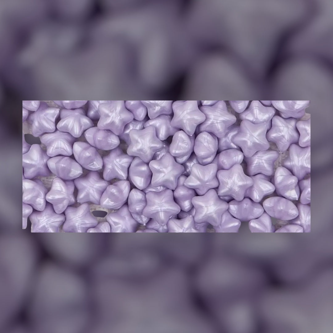 Wax stars i shimmer pearl lilla / shimmer lilla  voks til bruk med lakksegl/ lakkstempel