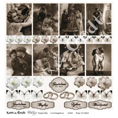 Kort & Godt Klippark vintage bryllup utklippsark