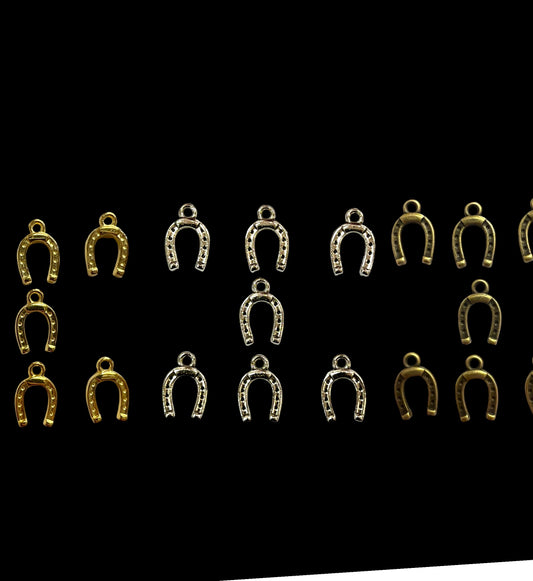 Charms - miniatyr - hestesko 1cm x 1cm