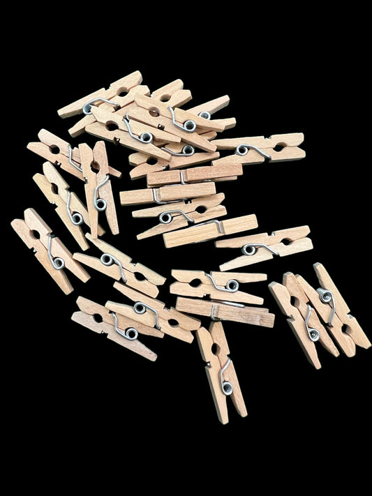 Klyper -små 2,5cm- 24 stk naturfarget