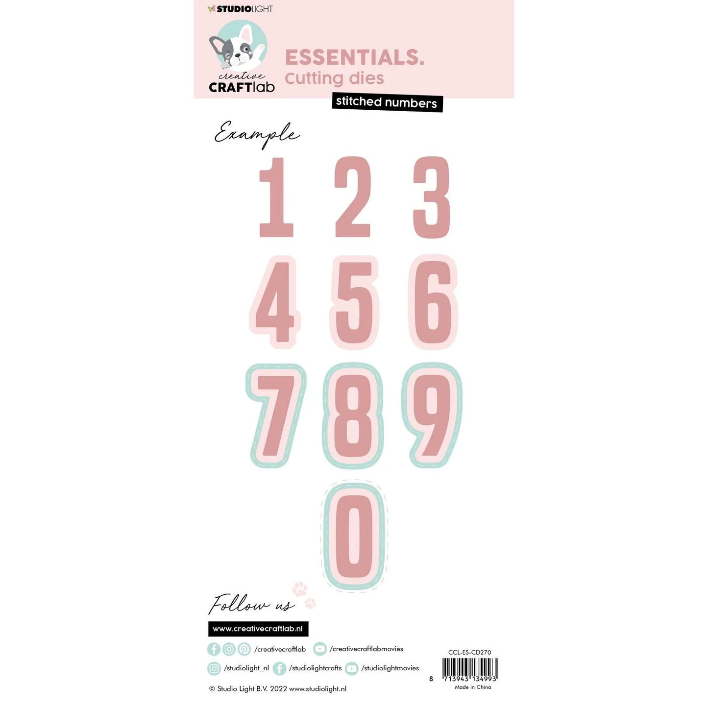Studiolight Creative Craftlab  - Stitched Numbers -
