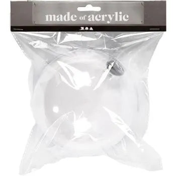 Akryl / acryl kuppel/ kule, stor Ø 13,6 cm , 1 stk pr pk