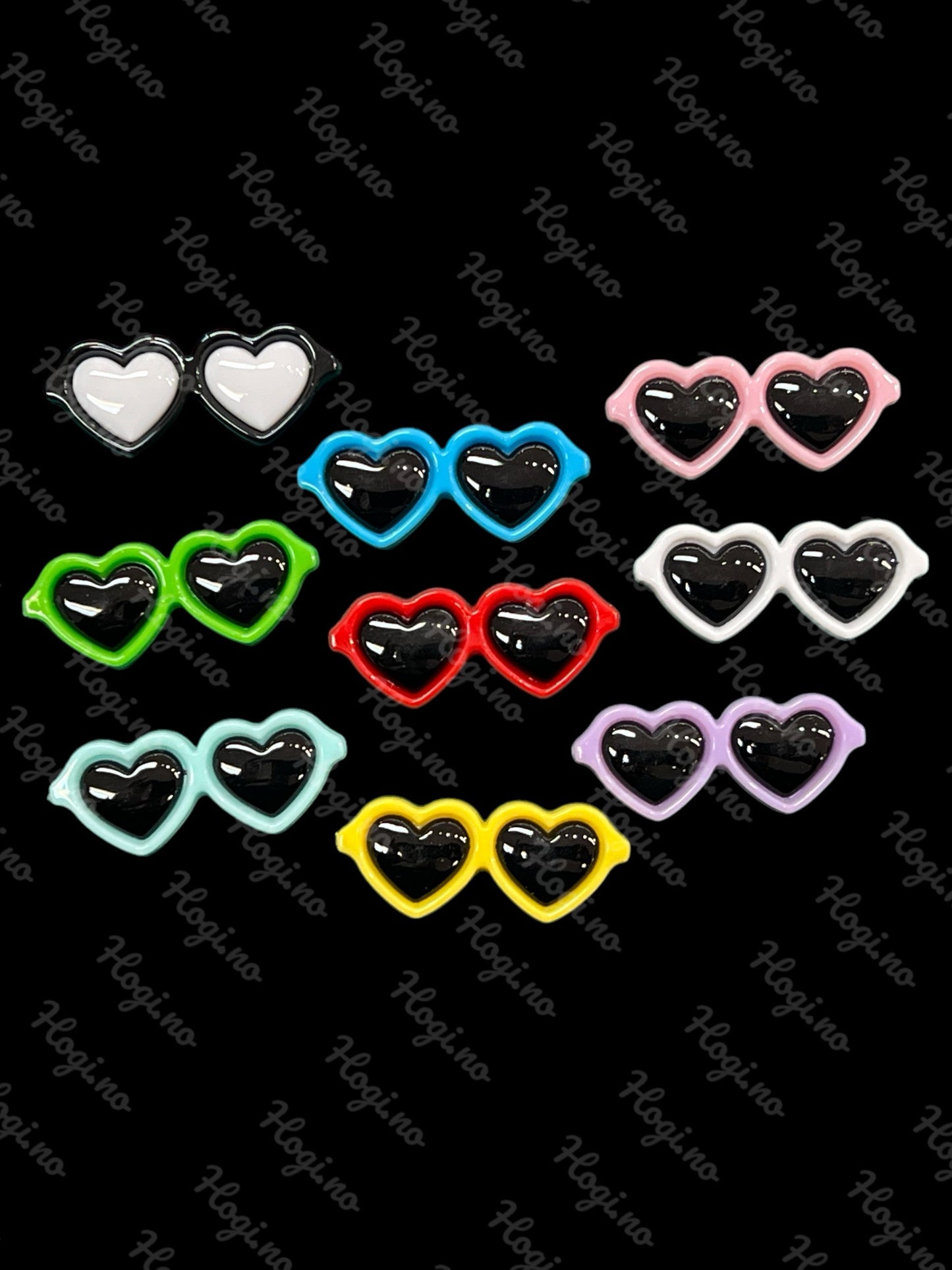 Charms/ miniatyr - Hjerteformede solbriller TILBUD! 3 for 2