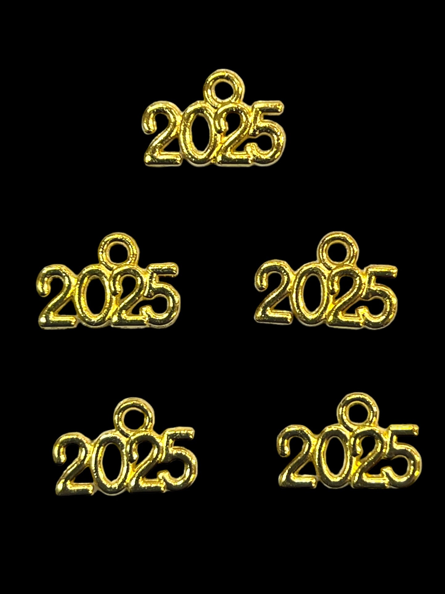 Charms - miniatyr - metallcharms - 2025 - 5 stk i pk