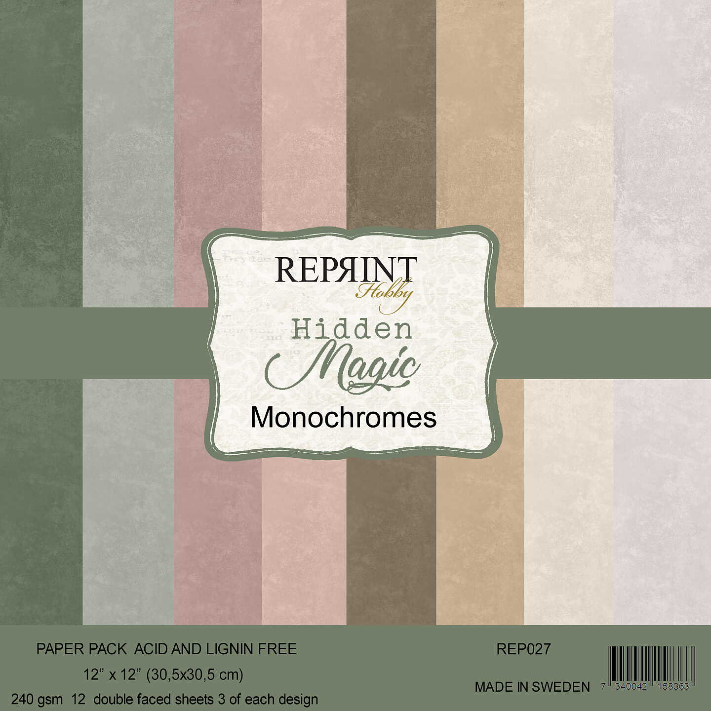 Forhåndsbestill nå! NYHET! Reprint – Hidden Magic Monochromes – 12x12”