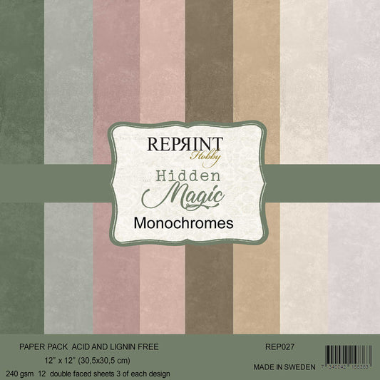 NYHET! Reprint – Hidden Magic Monochromes – 12x12”
