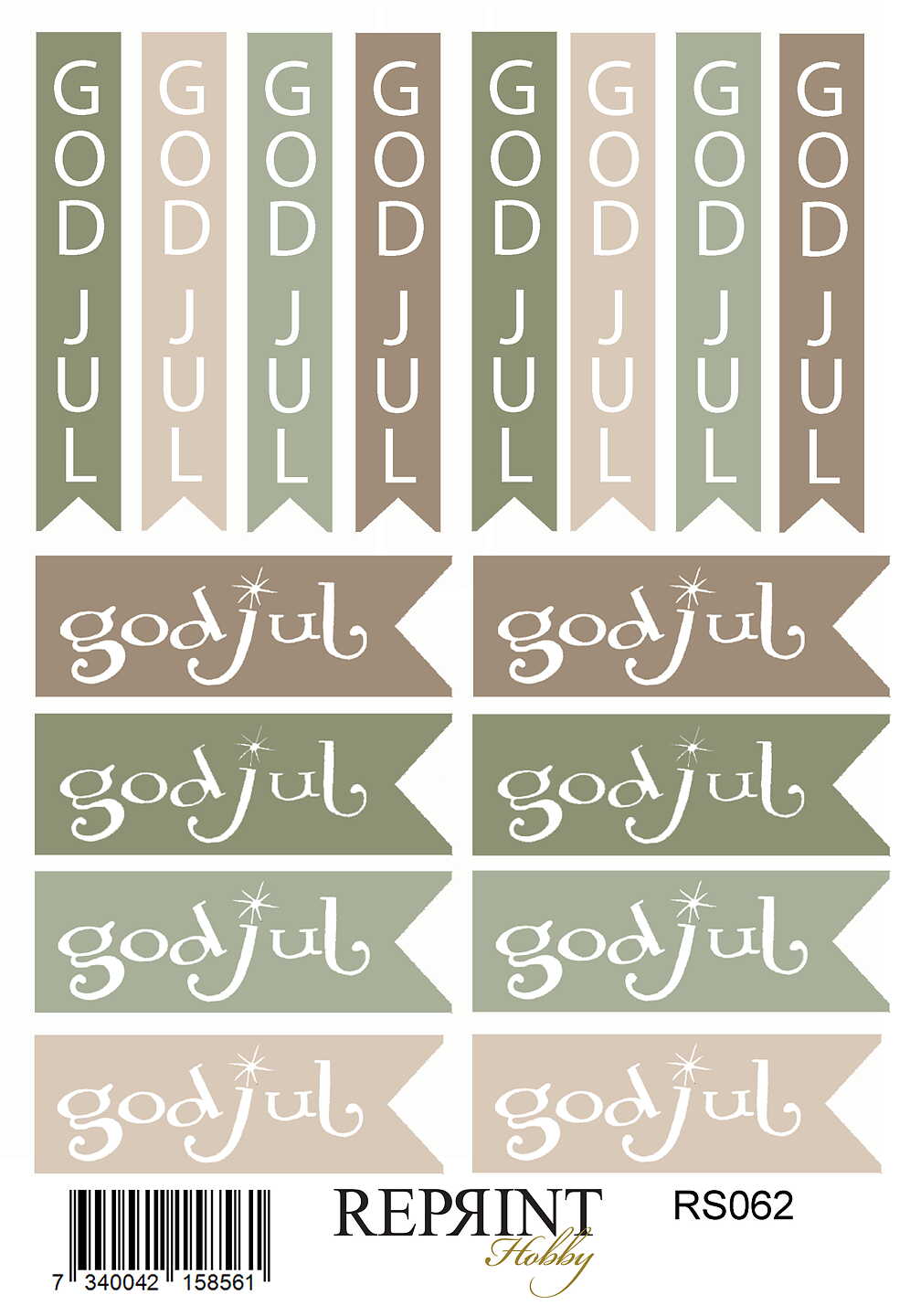 Forhåndsbestill nå! Kommer snart! Reprint -  Stickers - Cozy Christmas - Norsk tekst- 11x16 cm