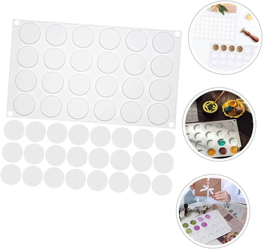 Wax stamp - mold - hvit - 24 på 1 plate