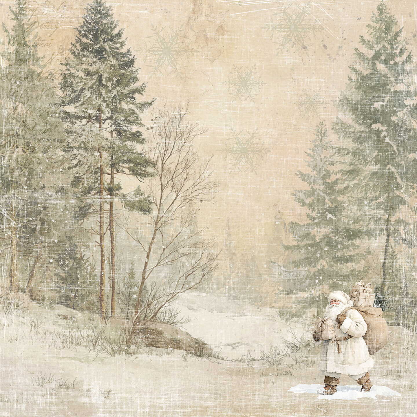 Forhåndsbestill nå! Kommer snart! Reprint -12 x 12” – Cozy Christmas Santa is Coming