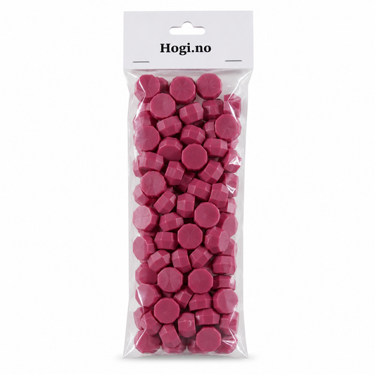 Wax octagon - Rosa /Mauve  , voks til bruk med lakksegl/ lakkstempel 17g