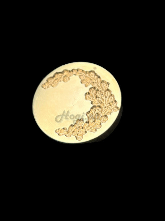 Lakkstempel- wax sealing coin - krans /kvist - Ø: 3cm  - til lakkstempel segl