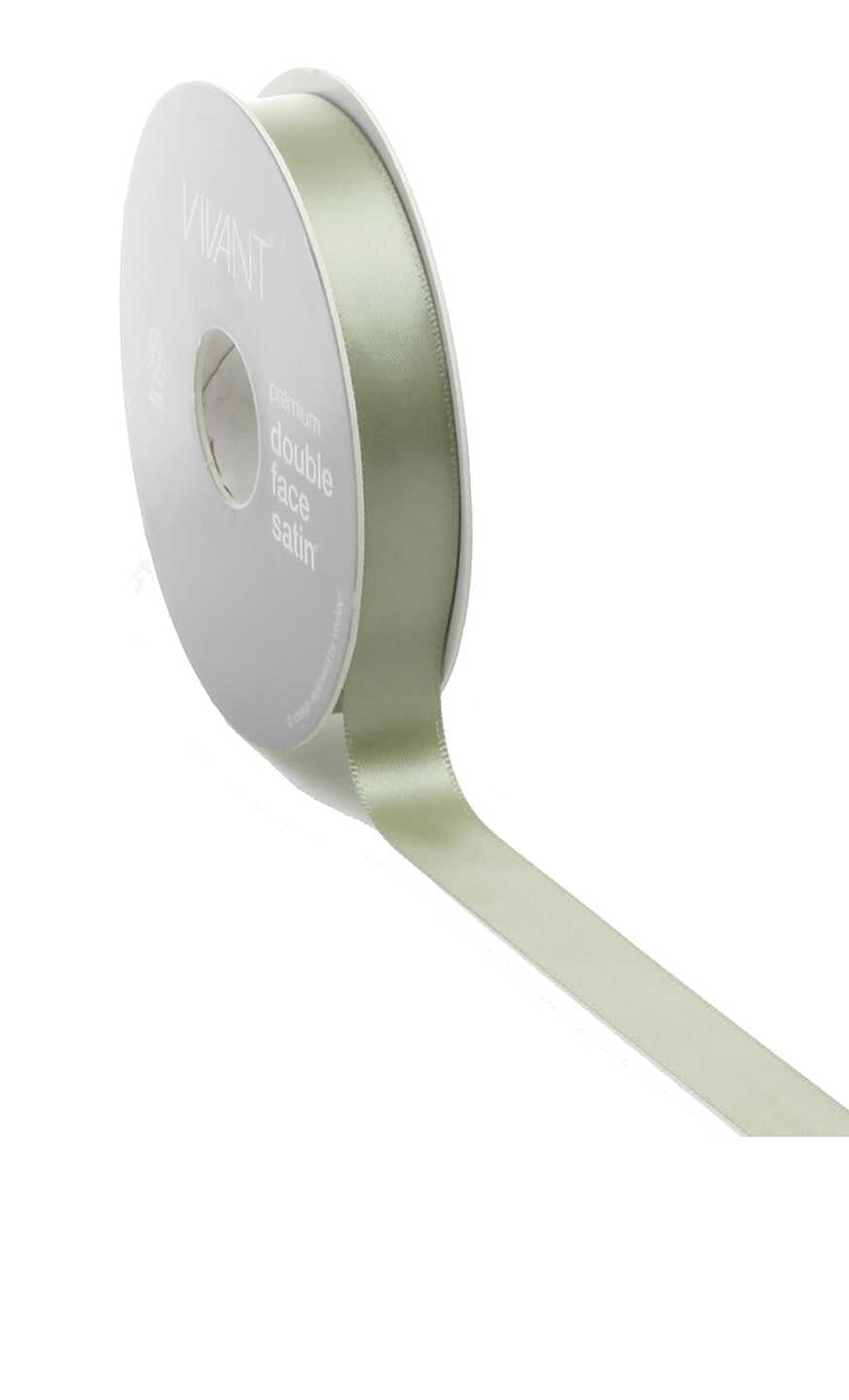 Silkebånd/ satinbånd - Green gold - lys grønn