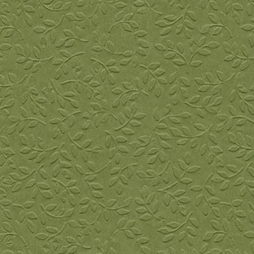 Servietter - lunsj - 33x33cm - Leaves dark olive - med blad struktur