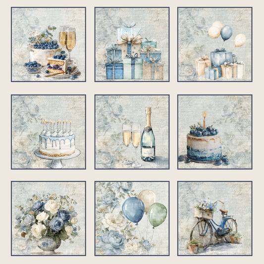 Reprint mønsterark - Hip hip hooray - Tags Hooray RP0714 - 12x12