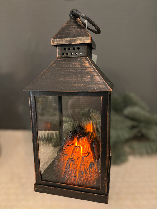 Lykt med flamme