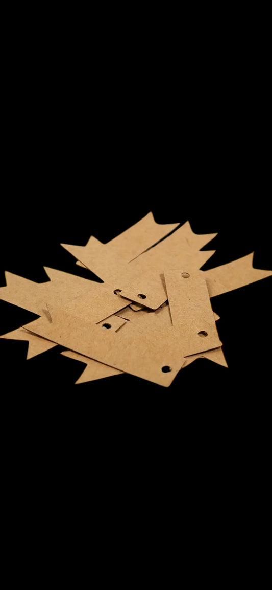 Tags 2cm x 7cm - kraft - 20 stk i pk