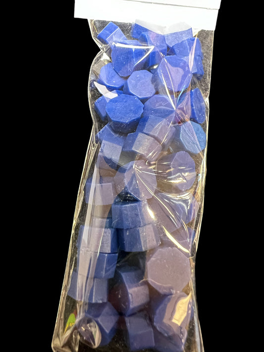 Wax oktagon / octagon  , voks til bruk med lakksegl/ lakkstempel - kongeblå / dypblå