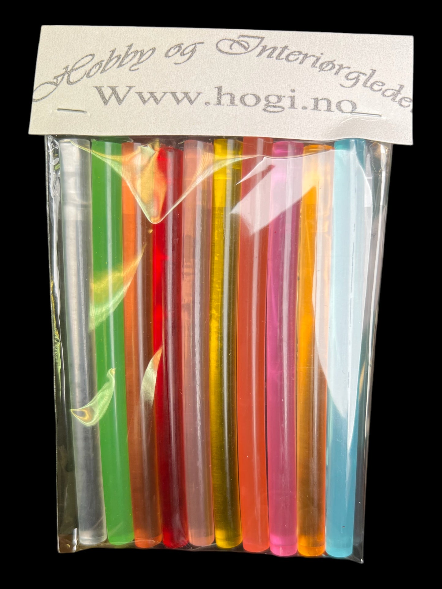 Diamant voks stenger - Transparent/fargemix clear  - stang 10cm - voks til bruk med lakksegl/ lakkstempel