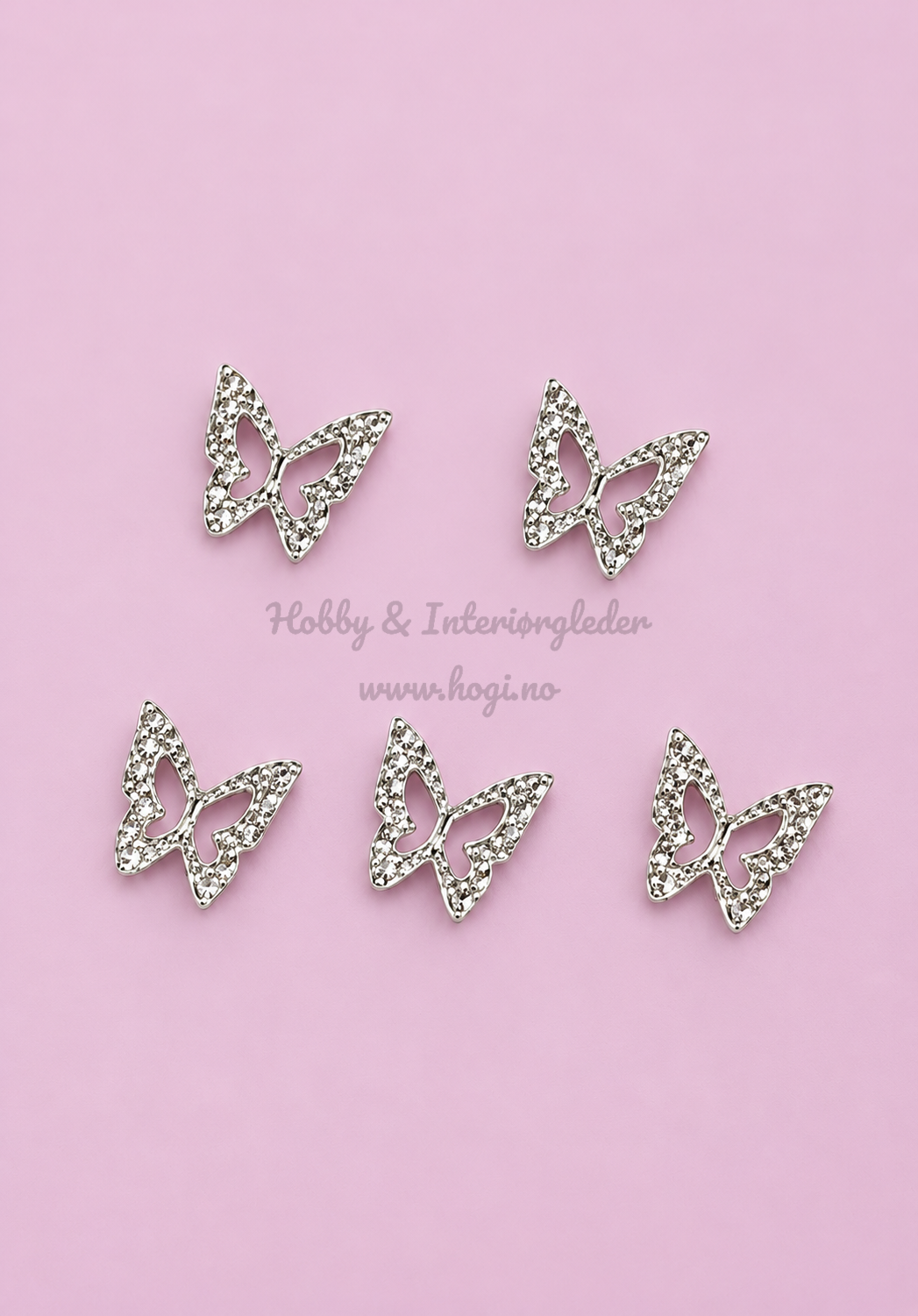 Charms - miniatyr - metallcharms - sommerfugl