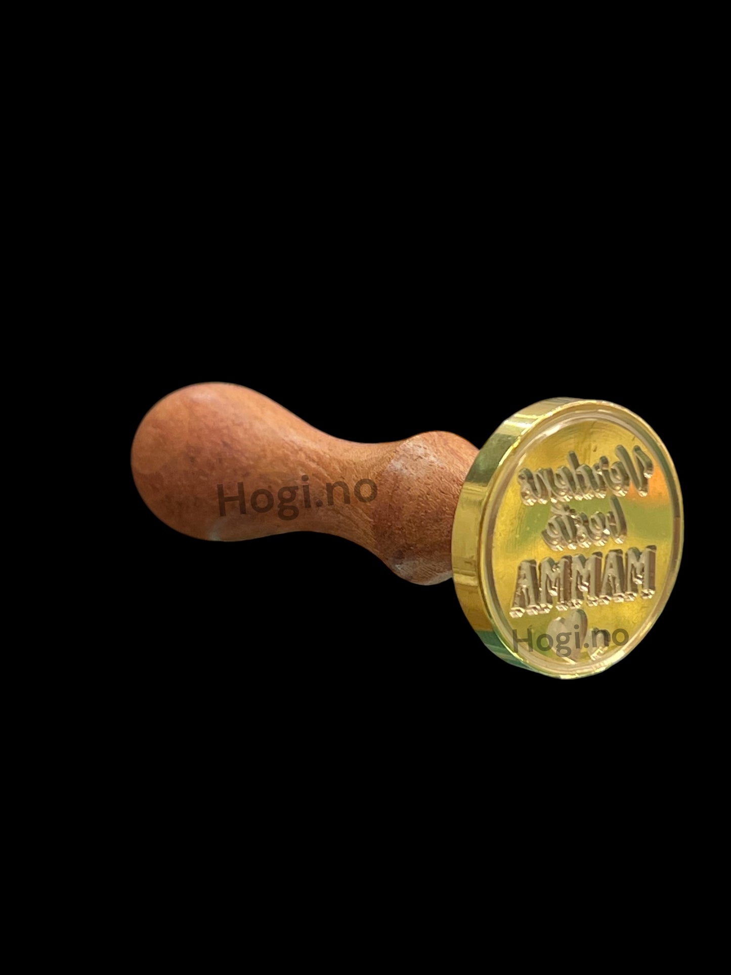 EKSKLUSIV NYHET! Hogi.no’s design: «Verdens beste MAMMA » lakkseglstempel. Komplett -stempel med håndtak