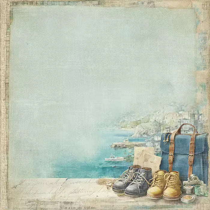 Reprint mønsterark - Masculine Moments- Travel Rp0733- 12x12