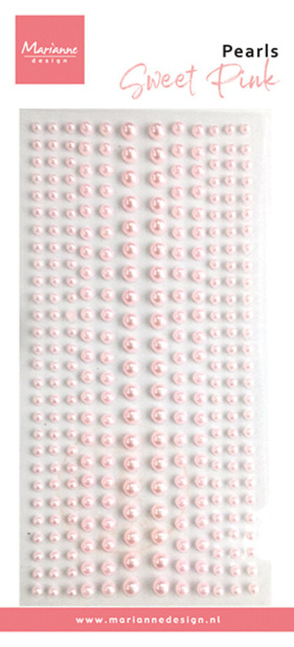 Halvperler m/lim - Marianne Design – Pearls Sweet Pink Decorations Pearls (CA3208)
