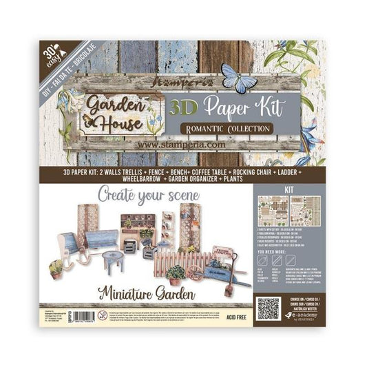 Stamperia Garden House – 3D Paper Kit Miniature Garden 
 (SBPOP10)