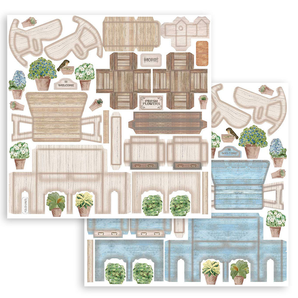 Stamperia Garden House – 3D Paper Kit Miniature Garden 
 (SBPOP10)