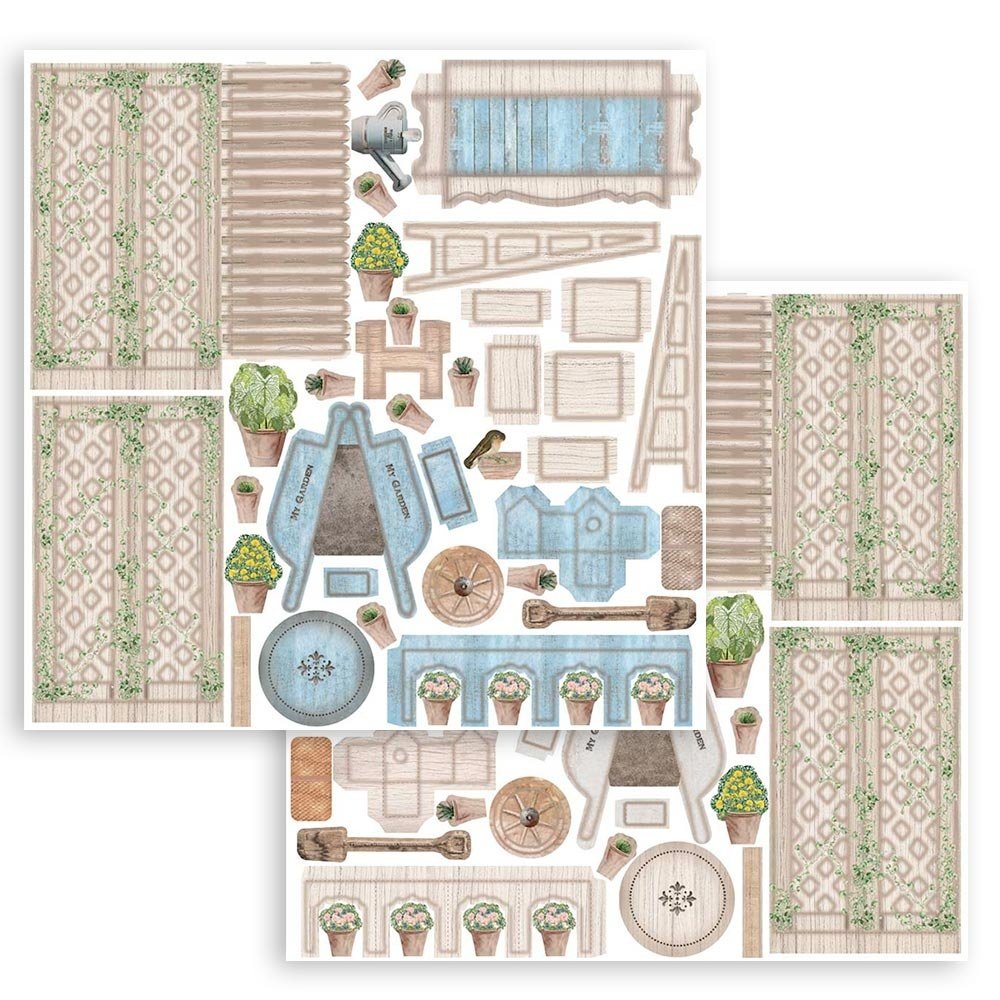 Stamperia Garden House – 3D Paper Kit Miniature Garden 
 (SBPOP10)
