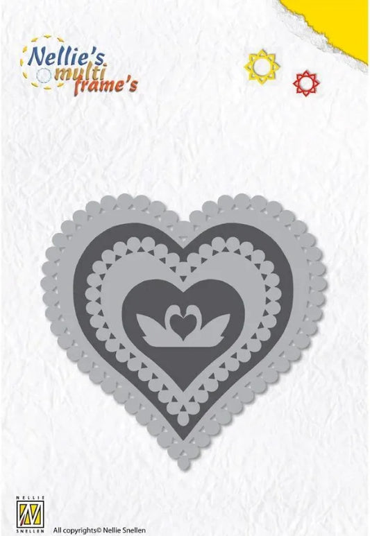 Nellie snellen - Shape dies - Multi Frame dies heart (mfd022)