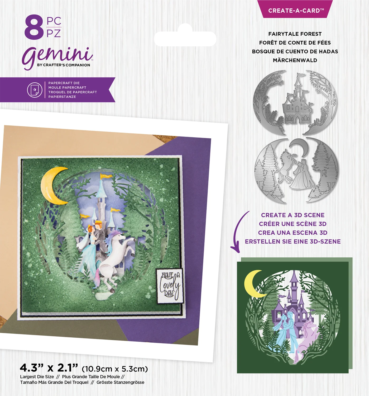 Gemini dies - Fairytale Forest Create-a-Card Dies (GEM-MD-CAD-FAFOR)