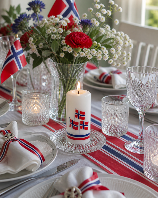 Kubbelys med motiv - flagg Norge
