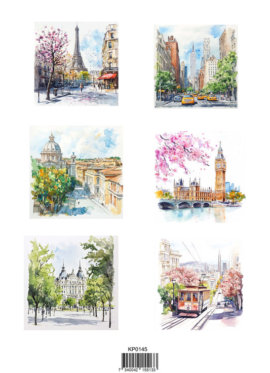 NYHET! Reprint- Cities 1 - Klippark A4 -Kp0145