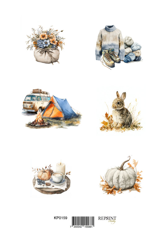 Bestill nå! Kommer snart. NYHET! Reprint klippark A4 - Cozy season KP0159