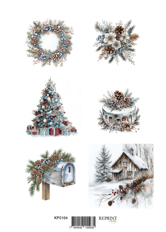 Bestill nå! Kommer snart. NYHET! Reprint klippark A4 - Christmas time