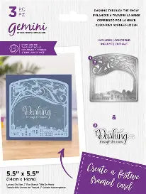 NYHET! Gemini Crafter's Companion - Decorative Frame & stamp - Dashing Through the snow ( GEM-STD-DF-DTTS)
