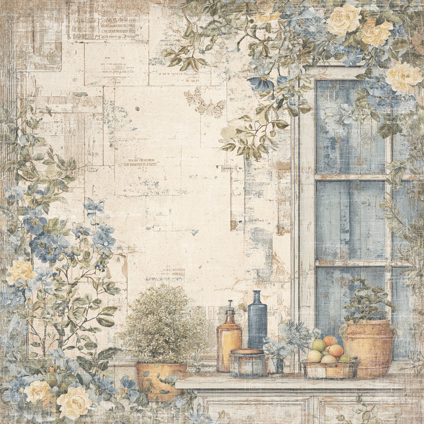 NYHET!  Reprint -Summer Meadow - Summer Breeze 12x12 - RP0756